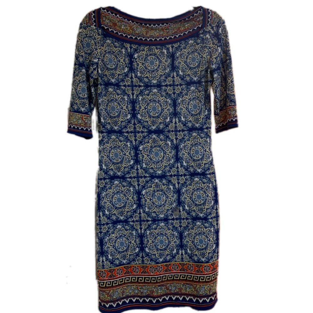 MAX STUDIO MIXED PRINT SHEATH DRESS